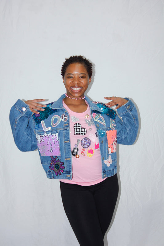 L.O.V.E. Denim & Sequin jacket