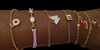14kt Gold-Plated Linked Initial Charmed