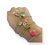 14kt Gold-Plated Linked Initial Charmed