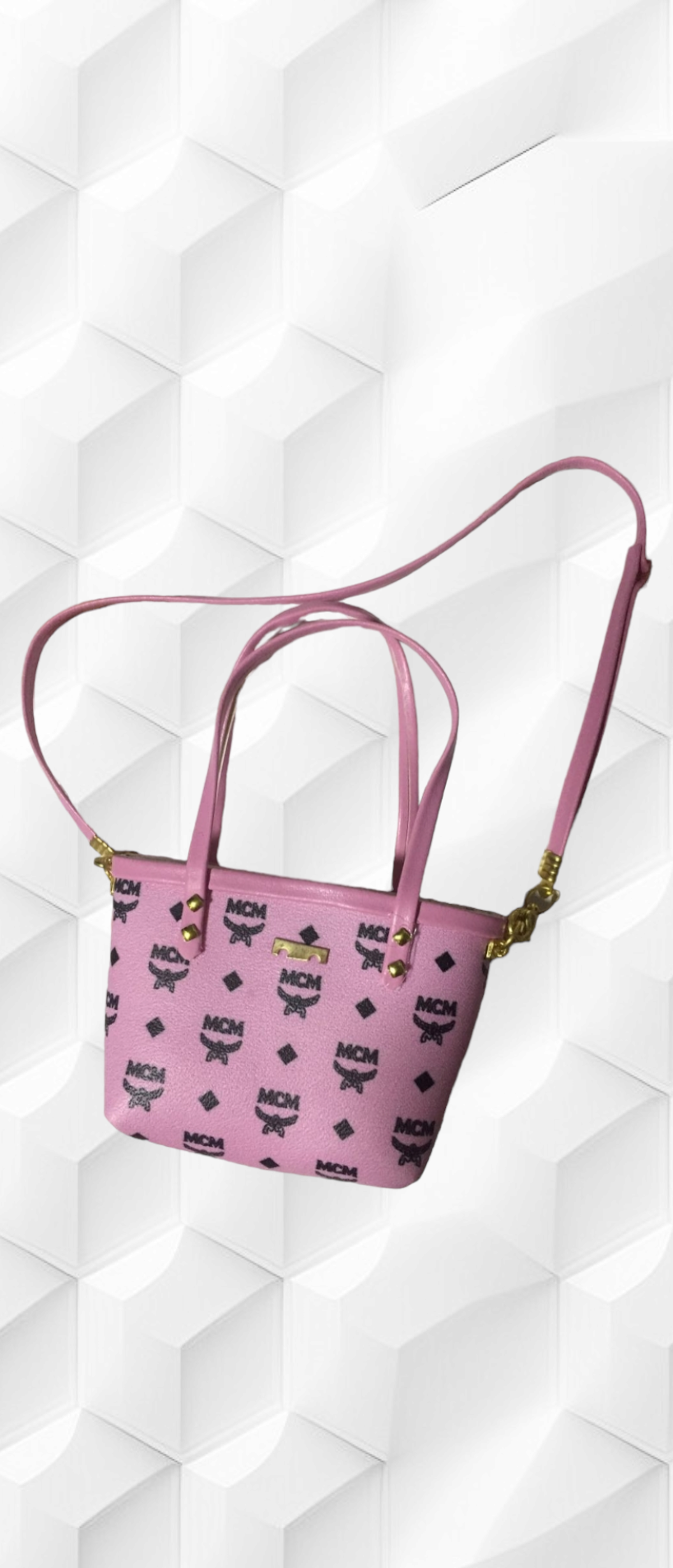 Inspired Designer MCM Pink charmed