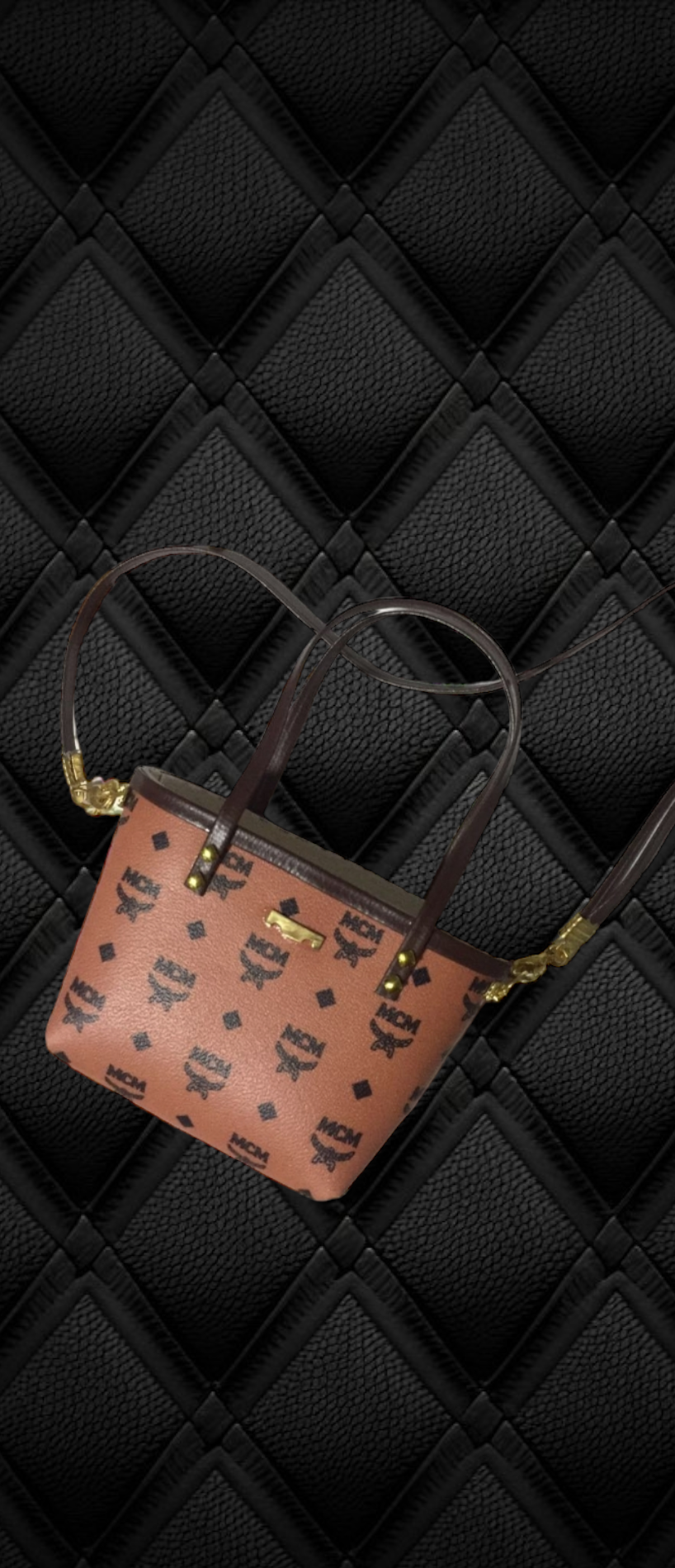 Inspired Miniature MCM Tan charmed