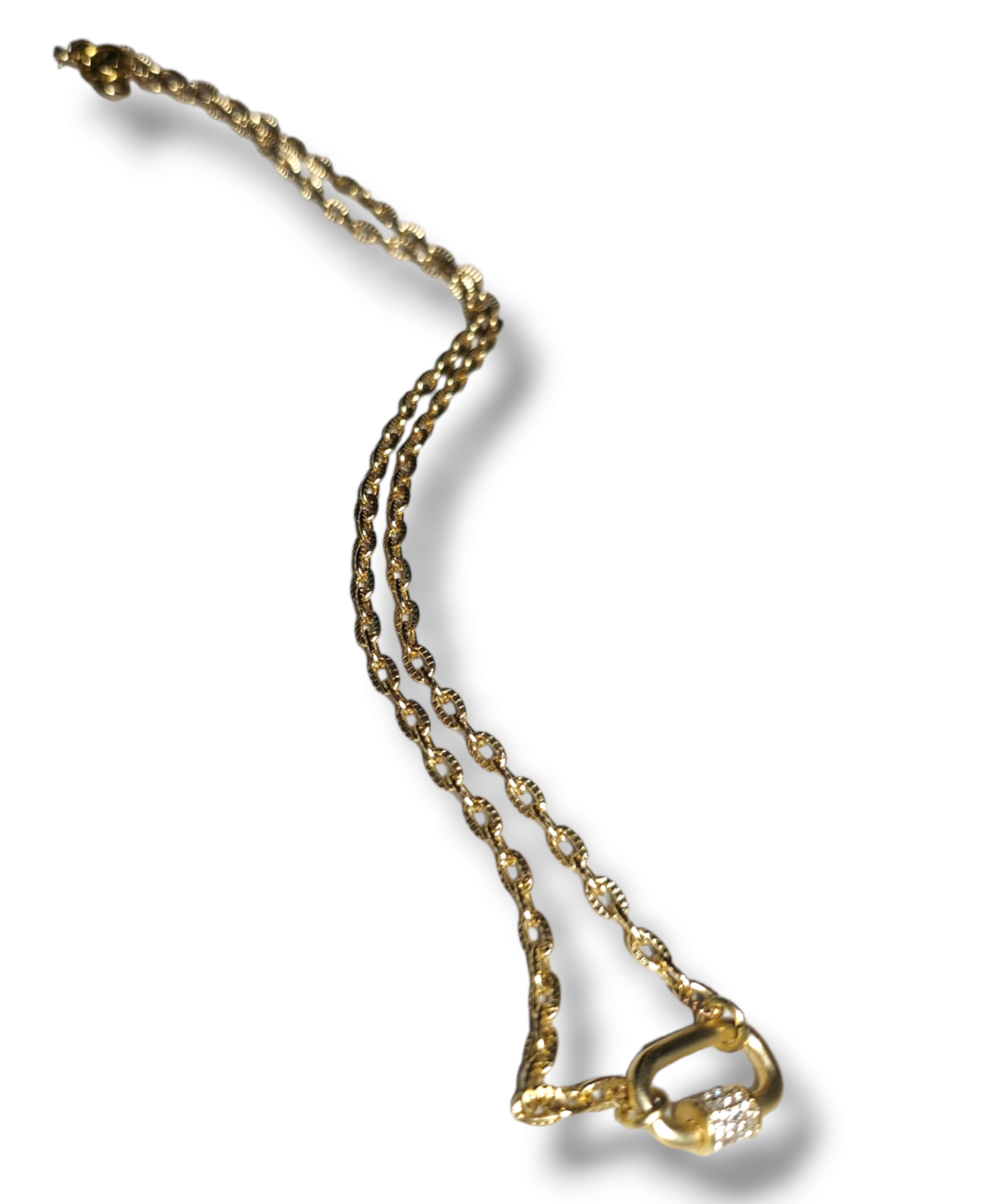 14kt Gold-Plated Link Charmed Necklace