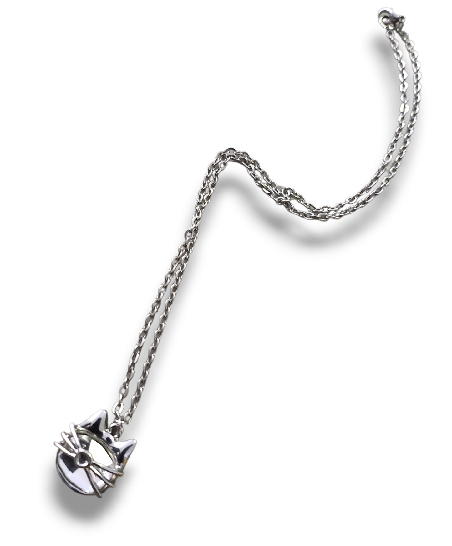 Silver linked charmed necklaces