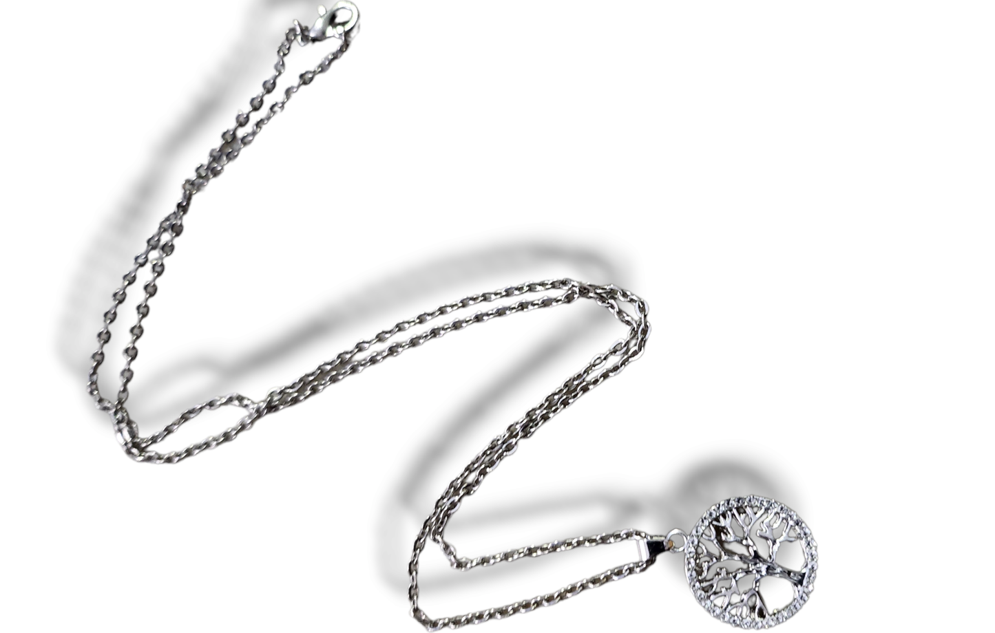 Silver linked charmed necklaces