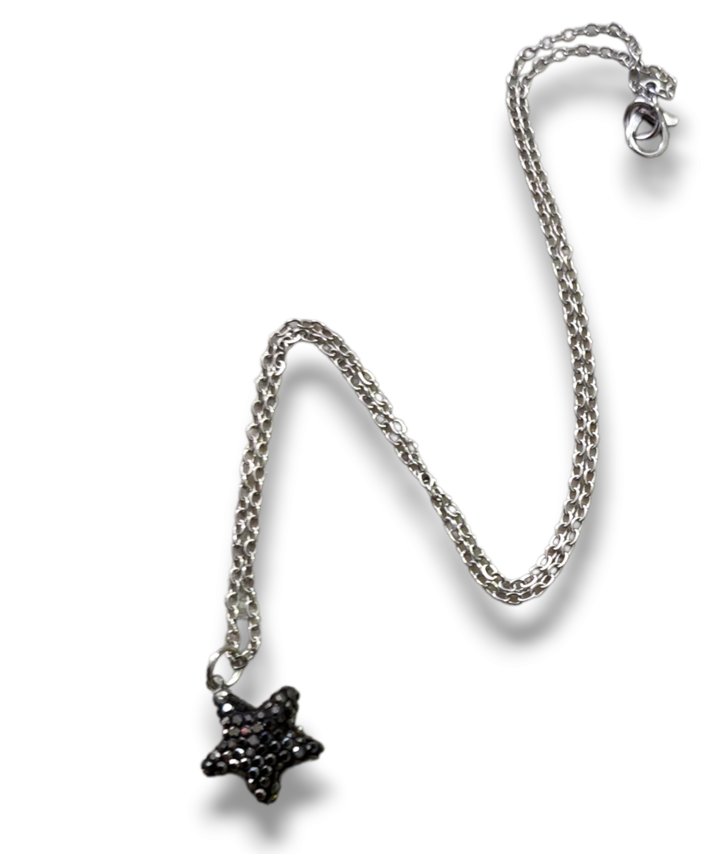 Silver linked charmed necklaces