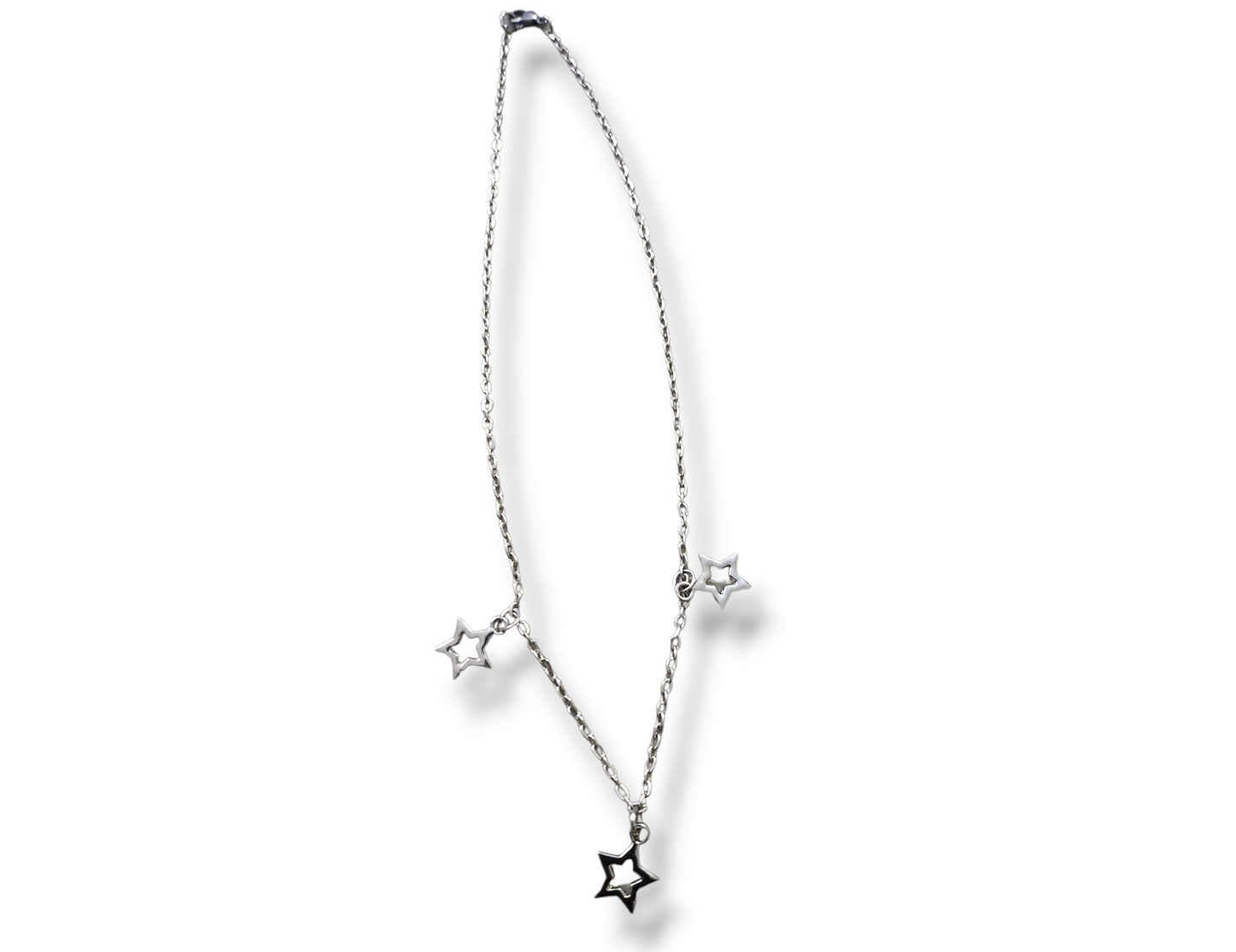 Silver linked charmed necklaces
