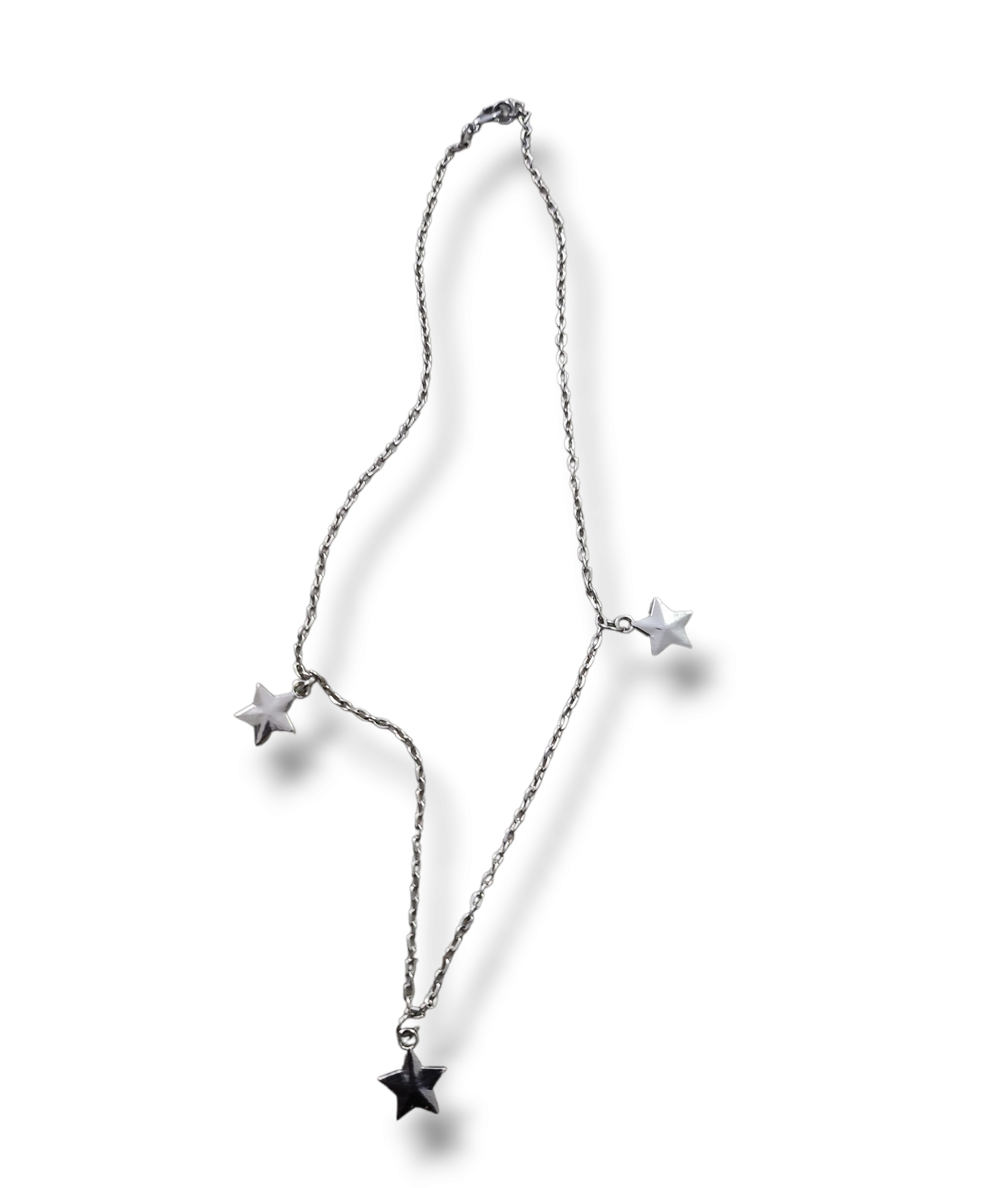 Silver linked charmed necklaces
