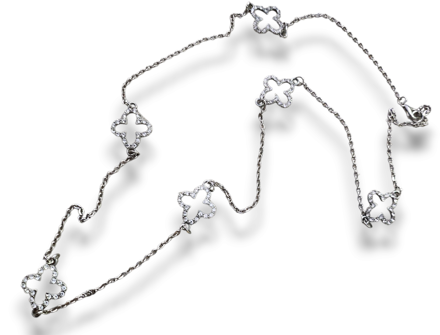 Silver linked charmed necklaces