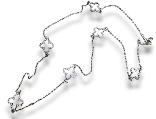Silver linked charmed necklaces