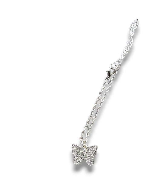 Silver linked charmed bracelets