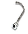 Silver linked charmed bracelets