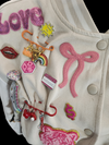 Retro 90's Style Embellished, Junk, Blinged Baseball Jacket