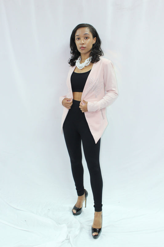 Pink Butterfly Sequin Jacket
