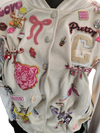 Retro 90's Style Embellished, Junk, Blinged Baseball Jacket