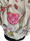 Retro 90's Style Embellished, Junk, Blinged Baseball Jacket