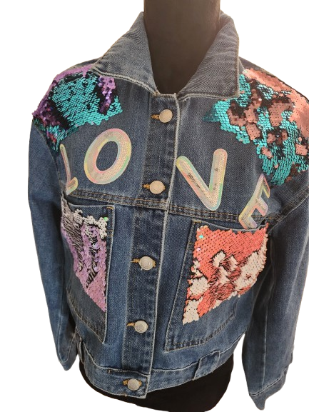 L.O.V.E. Denim & Sequin jacket