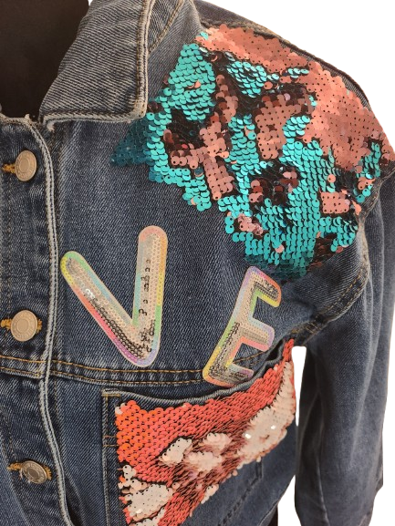 L.O.V.E. Denim & Sequin jacket
