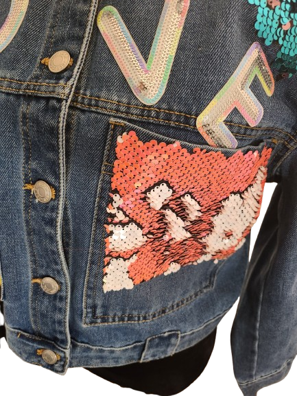 L.O.V.E. Denim & Sequin jacket