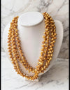 Sunrise Orange Freshwater Pearl Necklace