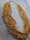 Sunrise Orange Freshwater Pearl Necklace