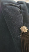 Lorraina- Black Denim Lace Jacket
