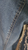 Natalia- Blue Denim Pearl Beaded Jacket