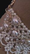 Ivory Pearl Cascade Collar Necklace