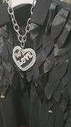 We Amour Butterfly Heart (Leather & Pearl) Necklace