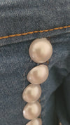 Sexy Mama- Blue Denim Pearl Bustier