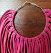 Boho Leather Fringed Earrings – Handcrafted Statement Jewelry