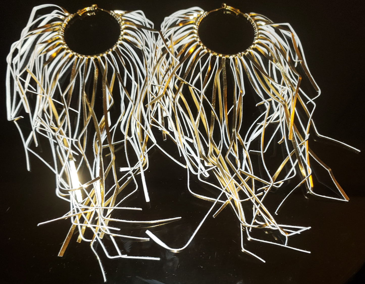 Boho Leather Fringed Earrings – Handcrafted Statement Jewelry