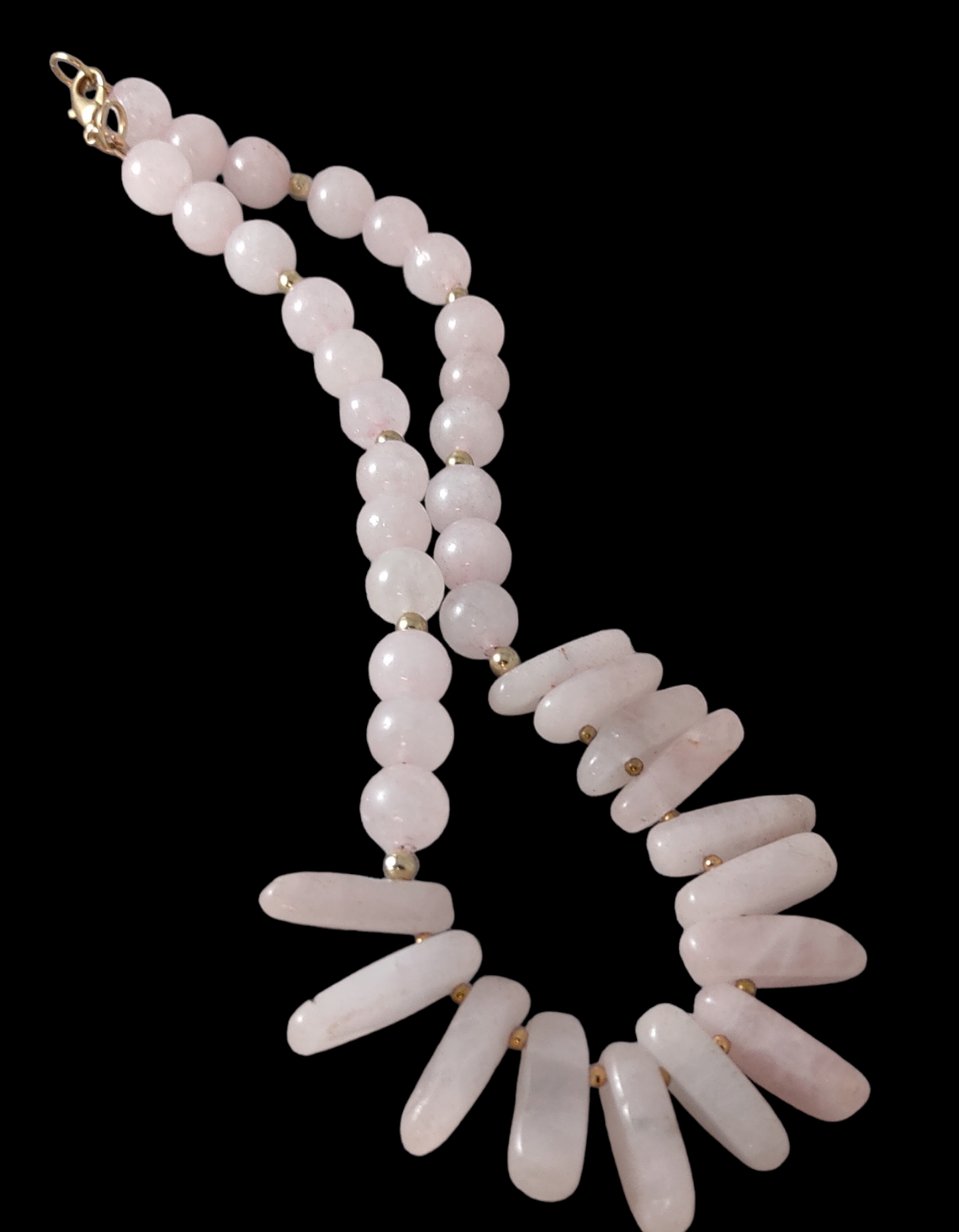 Rose Quartz Hawaiian Nugget Necklace
