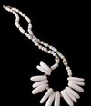 White Snow Quartz Lge Nugget Necklace