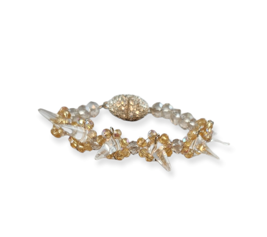 Gold Crystals & Cone bracelet
