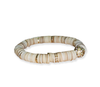 Mother Of Pearl Heishi Disc with Paved AB Crystal ball charm