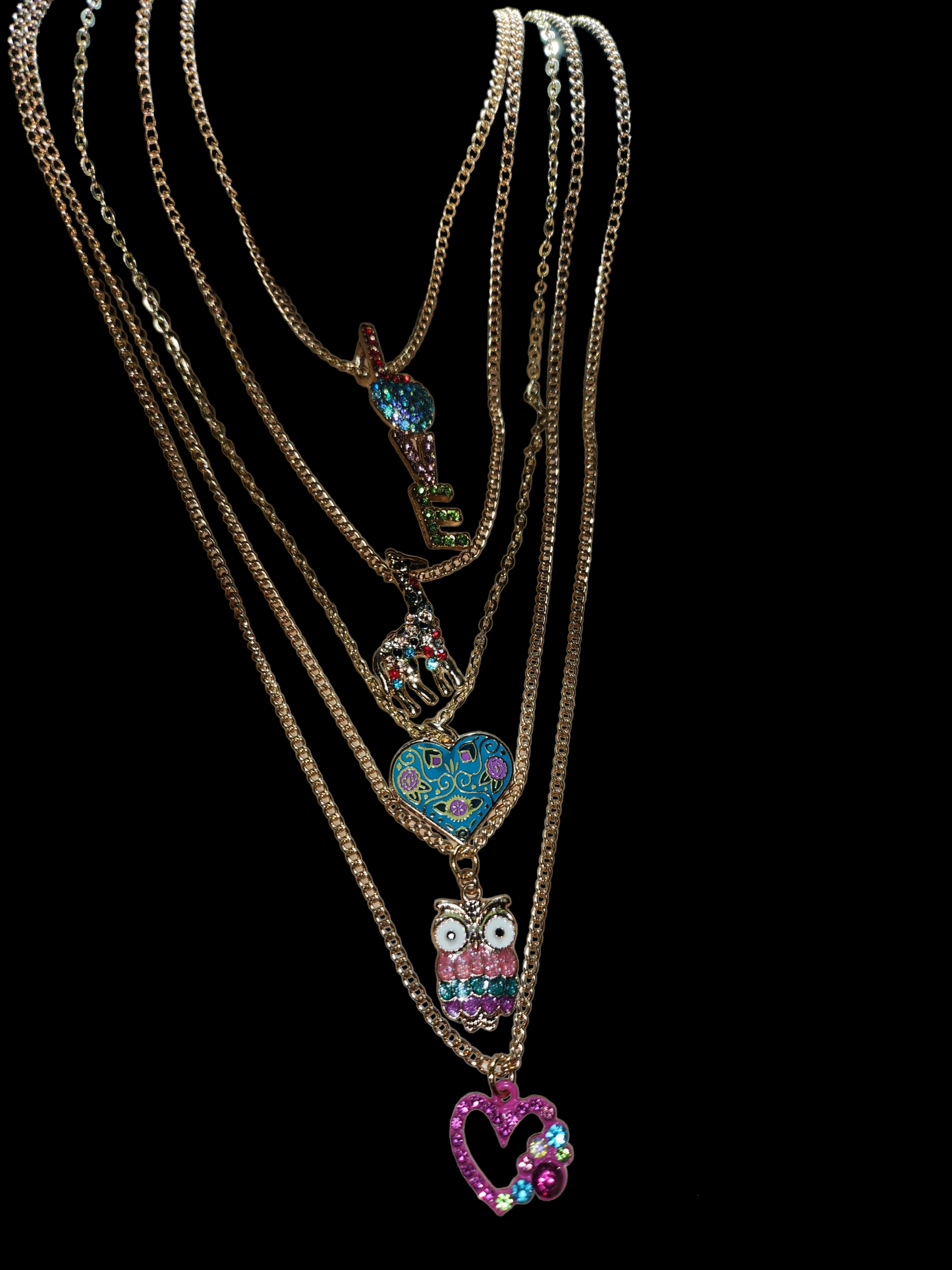 14kt Gold-Plated Link Charmed Necklace