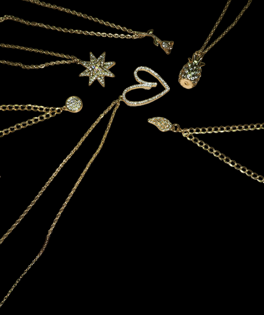 14kt Gold-Plated Link Charmed Necklace