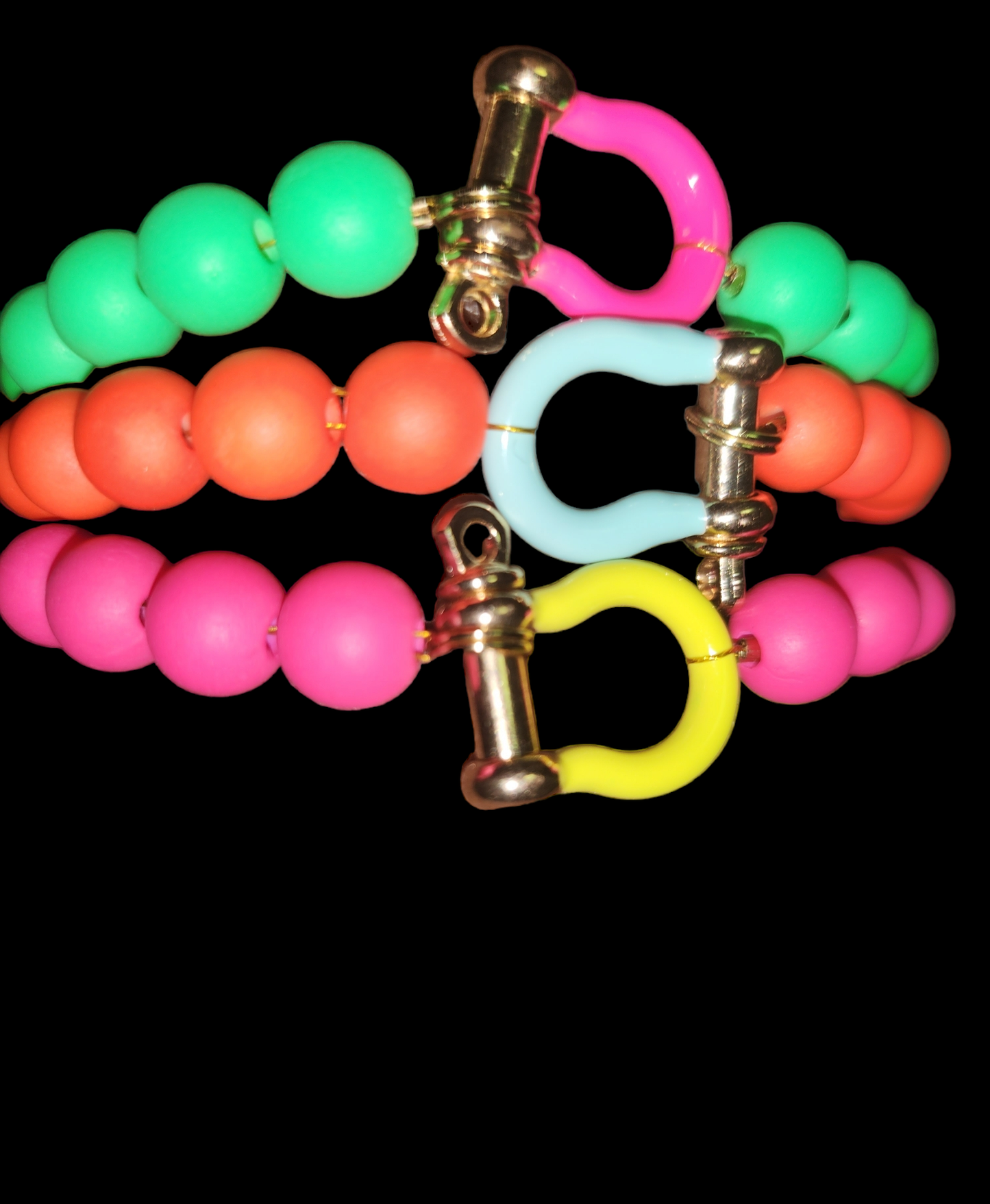 Neon Beaded Horseshoes