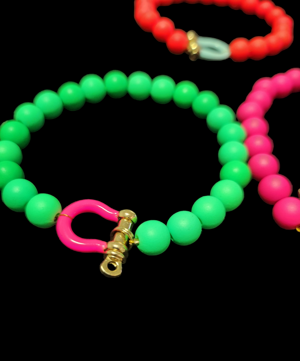 Neon Beaded Horseshoes