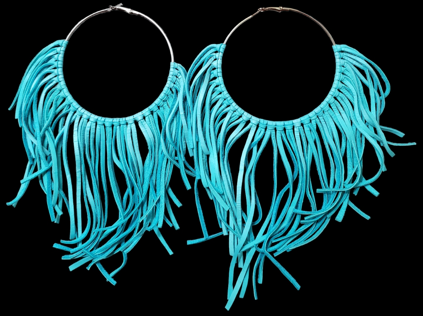Boho Leather Fringed Earrings – Handcrafted Statement Jewelry