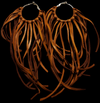 Boho Leather Fringed Earrings – Handcrafted Statement Jewelry