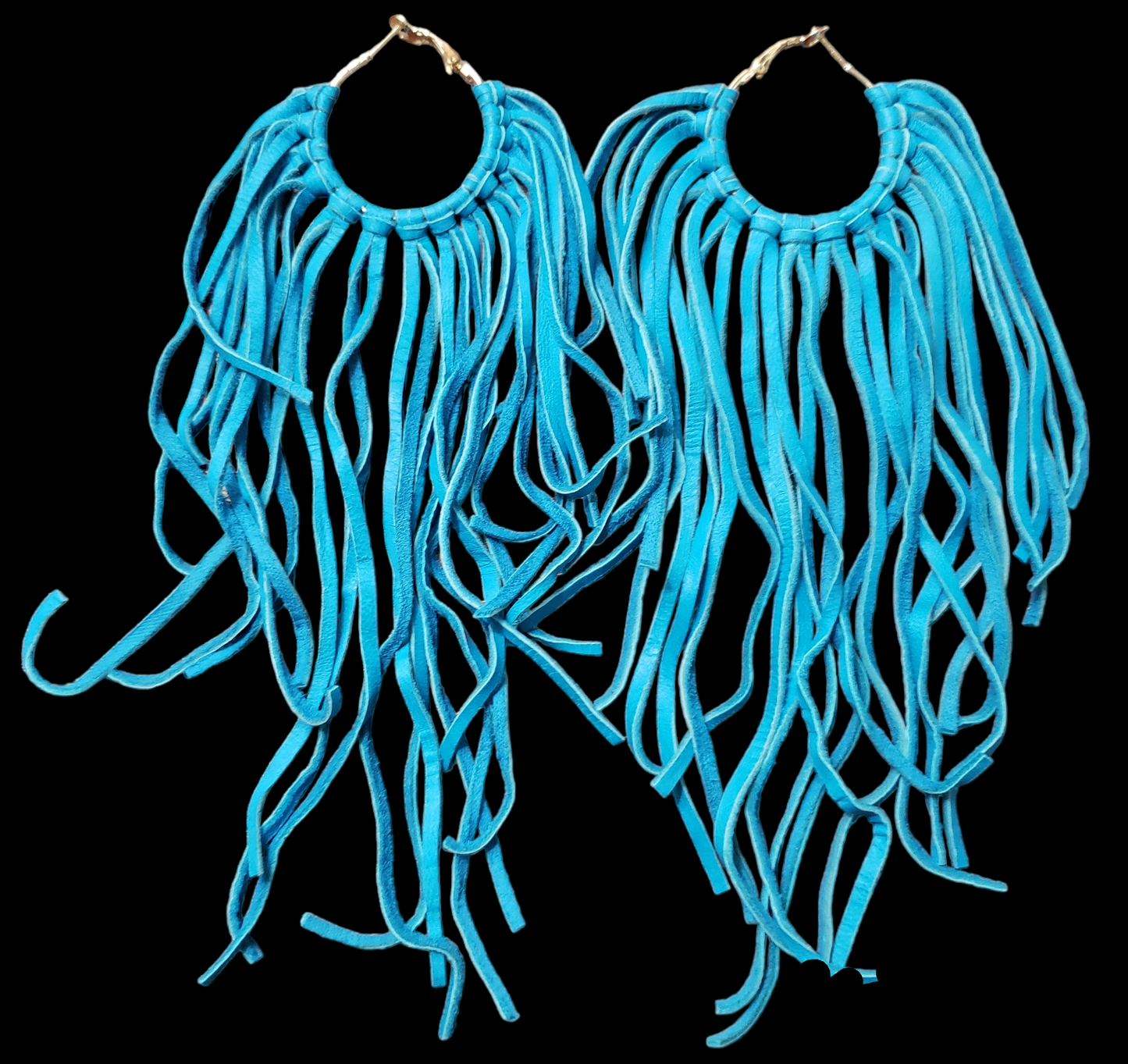 Boho Leather Fringed Earrings – Handcrafted Statement Jewelry