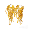 Boho Leather Fringed Earrings – Handcrafted Statement Jewelry