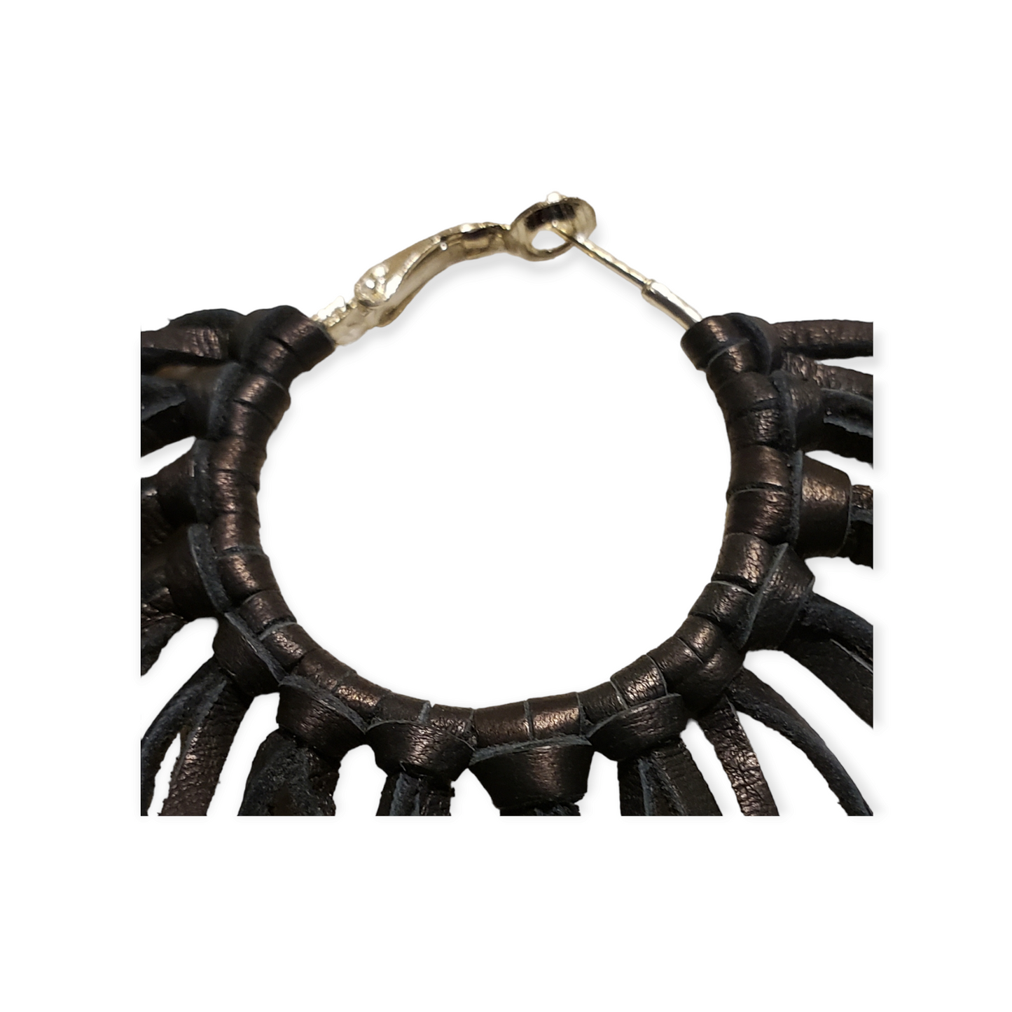Boho Leather Fringed Earrings – Handcrafted Statement Jewelry