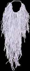 Soft Lilac Leather Fringe