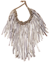 Silver Dangling Leather Strips