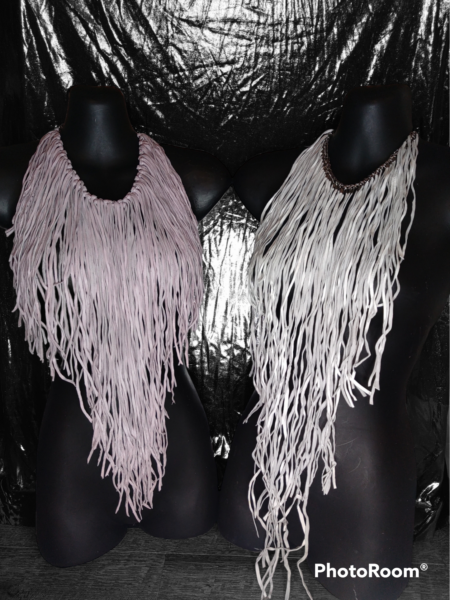 Soft Lilac Leather Fringe