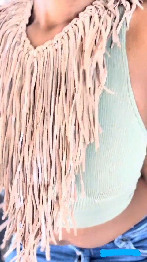 Milky Chocolate Premium Leather Fringe