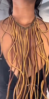 Long Brown Boogie Down Premium Leather Fringe
