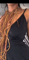 Long Brown Boogie Down Premium Leather Fringe